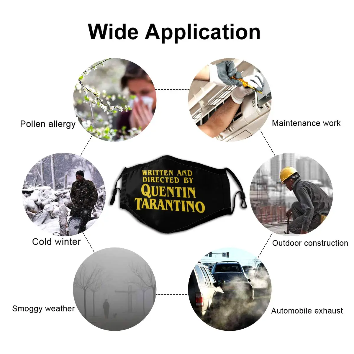 Written And Directed By Quentin Tarantino Mouth Face Mask Written Directed Facial Mask Funny Fashion with 2 Filters for Adult
Written And Directed By Quentin Tarantino Mouth Face Mask Written Directed Facial Mask Funny Fashion with 2 Filters for Adult