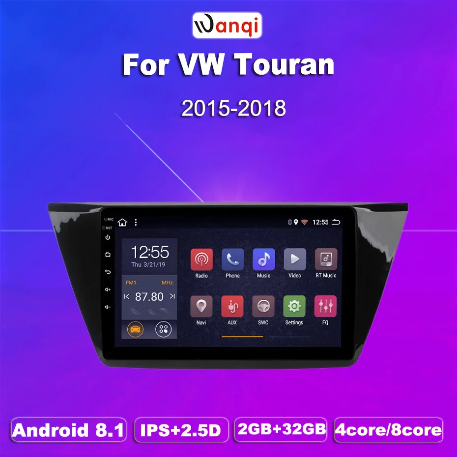 2G ram 32G rom 10 1 дюймов для Touran 2015 2018 android 8 автомобильный dvd мультимедиа gps