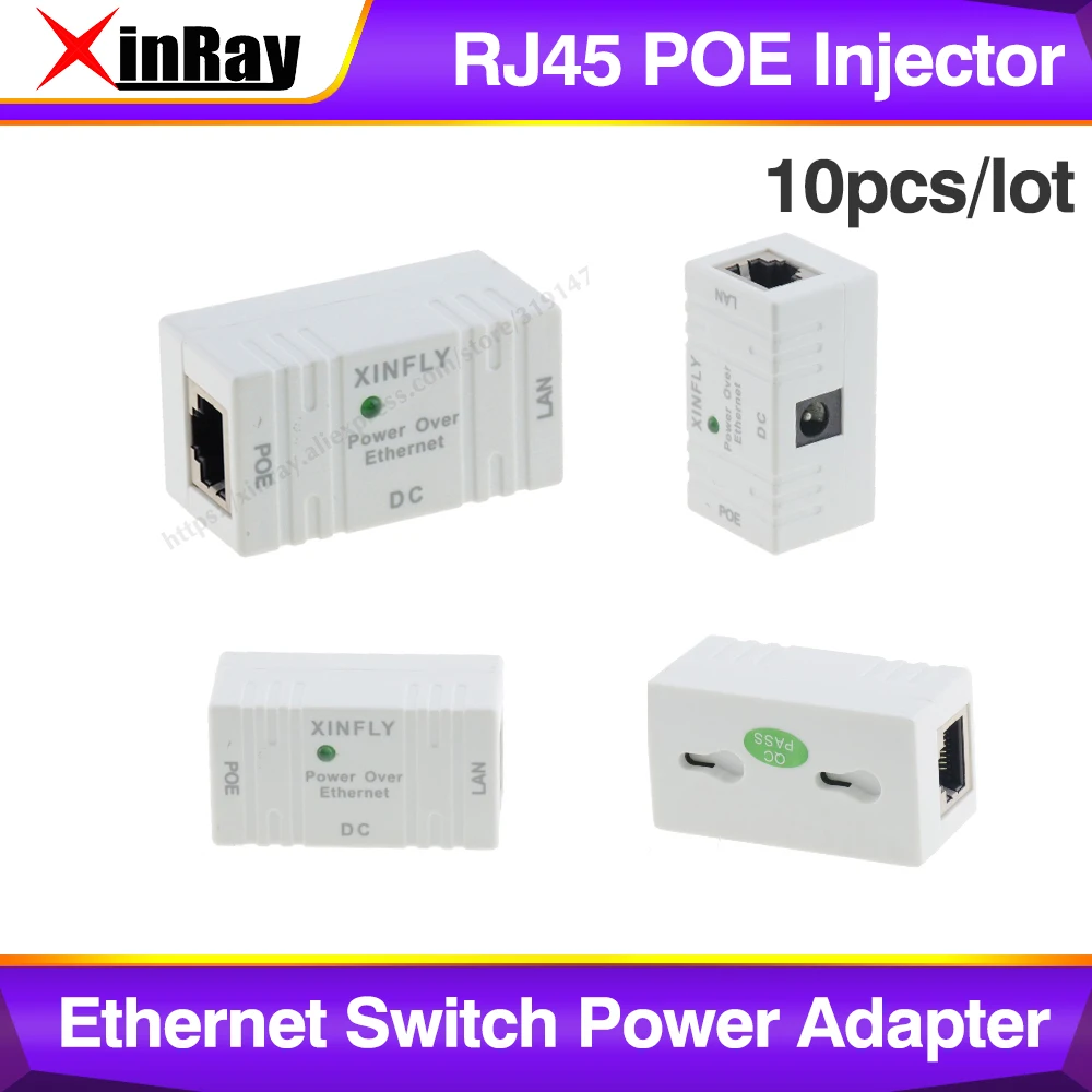 RJ45 POE Инжектор Power over Ethernet переключатель питания POE001 для IP камеры 10 шт./лот|adapter