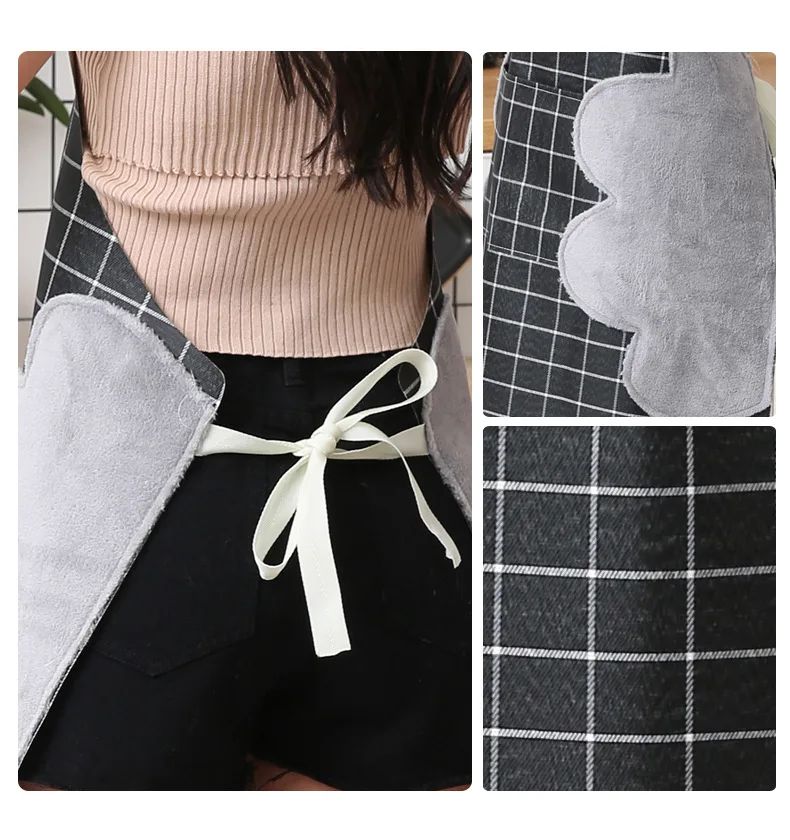 Women Apron with Pockets Waterproof Plaid Thick Kitchen Anti-oil Aprons Kitchen Cooking Thick Cloth Home Kitchen Supplies
Women Apron with Pockets Waterproof Plaid Thick Kitchen Anti-oil Aprons Kitchen Cooking Thick Cloth Home Kitchen Supplies