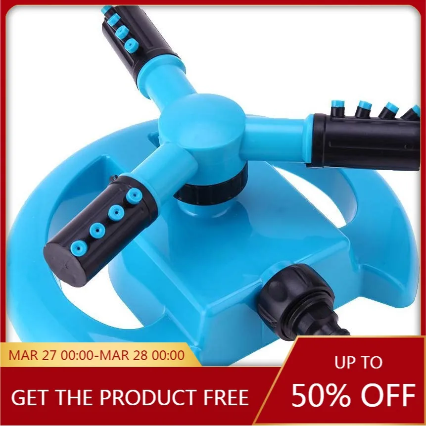 360 Degree Automatic Rotating Lawn Watering Three-Arm Sprinkler Garden Watering Flower Sprinkler Irrigation Tool
360 Degree Automatic Rotating Lawn Watering Three-Arm Sprinkler Garden Watering Flower Sprinkler Irrigation Tool