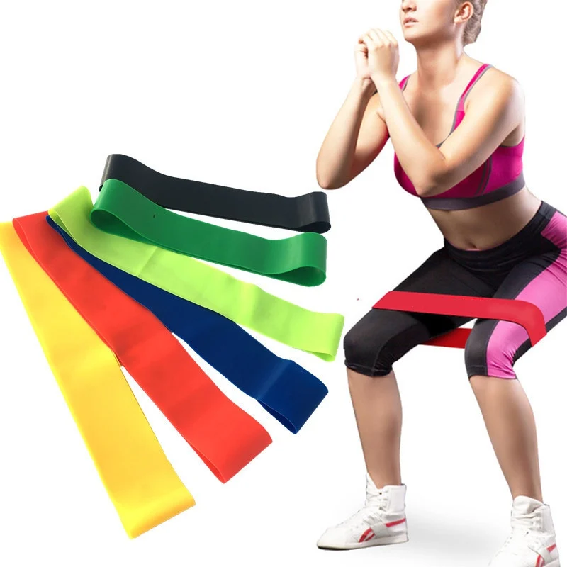 

Резиновые ленты для йоги, эластичные ленты для фитнеса 0,3 мм-1,2 мм, тренировочная резинка для фитнеса, пилатеса, спортивное оборудование для ...