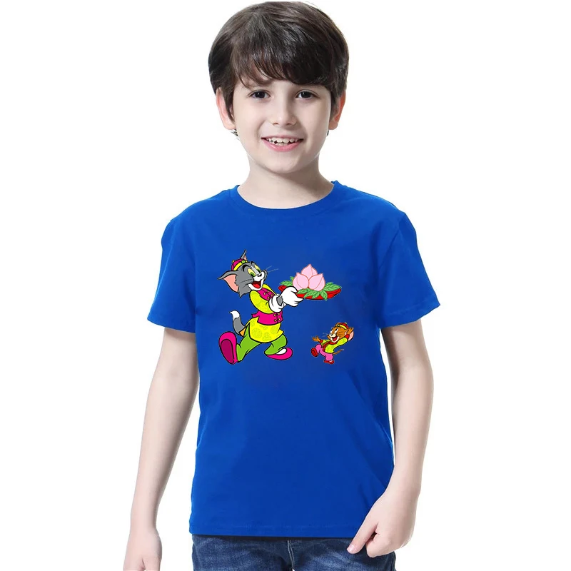 Good Quality Children Short-sleeved T-shirt Classic Cartoon Image Combined with Chinese Style Print Happy Atmosphere Kids tshirt
Good Quality Children Short-sleeved T-shirt Classic Cartoon Image Combined with Chinese Style Print Happy Atmosphere Kids tshirt