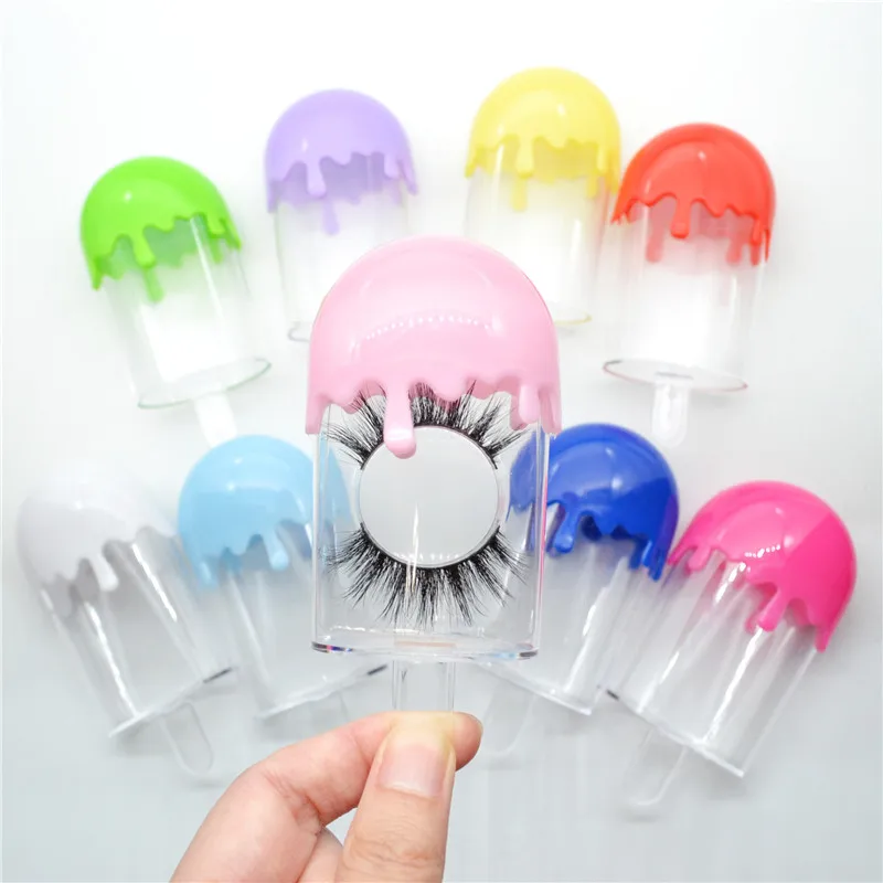 Plastic Portable Fake Eyelash Storage Box Clear Ice Cream Eyelash Packaging Case Lollipop Candy Color Lash Storage Container Box
Plastic Portable Fake Eyelash Storage Box Clear Ice Cream Eyelash Packaging Case Lollipop Candy Color Lash Storage Container Box