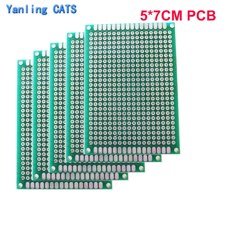 Circuit construction Prototype PCB Diy Universal Printed empty Circuit Board Double Side 5*7CM 5PCS
Circuit construction Prototype PCB Diy Universal Printed empty Circuit Board Double Side 5*7CM 5PCS