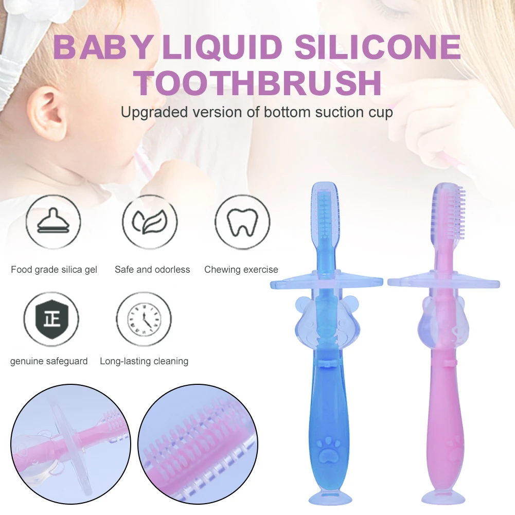 Kids Soft Silicone Toothbrush Baby Toddler Dental Cleaner Oral Care Tooth Brush Training Toothbrush with Suction Cup baby items
Kids Soft Silicone Toothbrush Baby Toddler Dental Cleaner Oral Care Tooth Brush Training Toothbrush with Suction Cup baby items