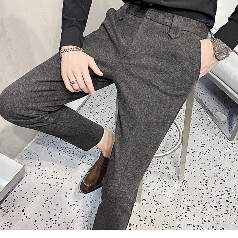 Men's dress pants 2020 autumn new slim pure color wool pants small foot pants casual personality youth men's wear
Men's dress pants 2020 autumn new slim pure color wool pants small foot pants casual personality youth men's wear