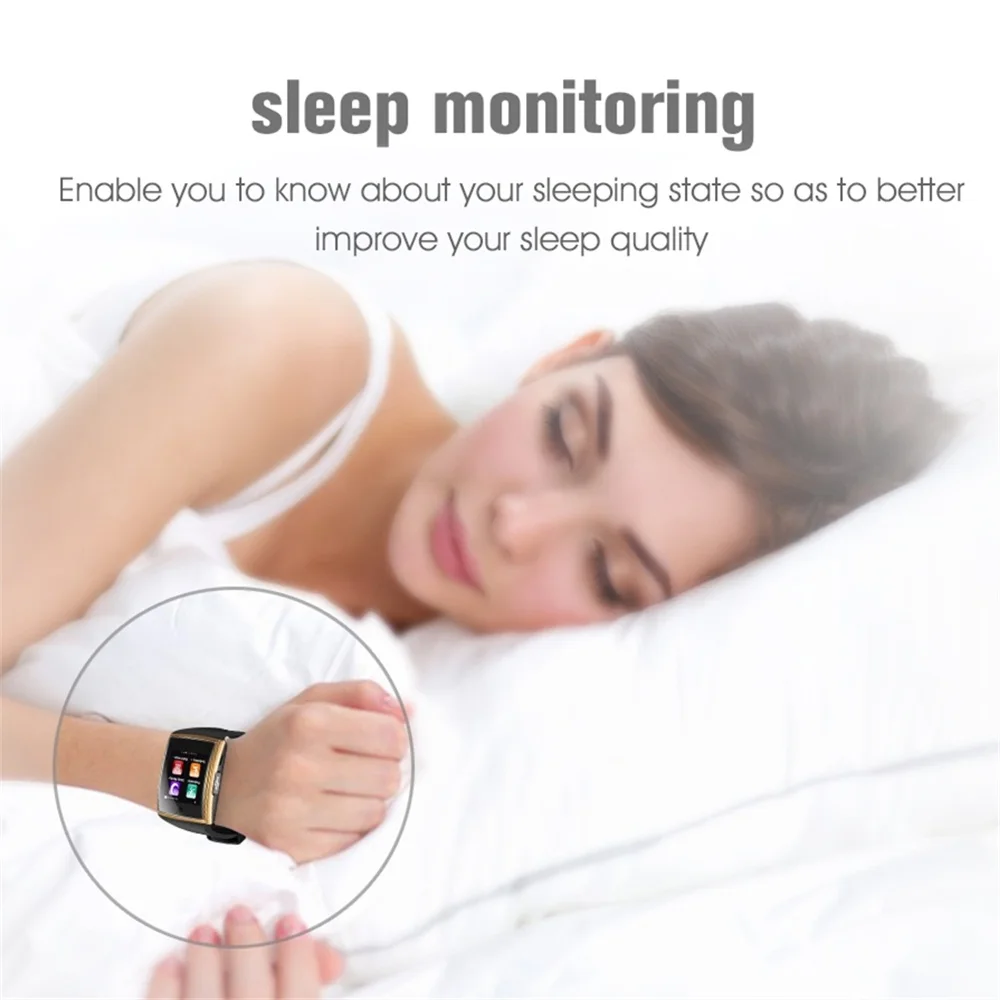 Полностью сенсорный экран часы для телефона с шагомером SIM-картой монитор сна