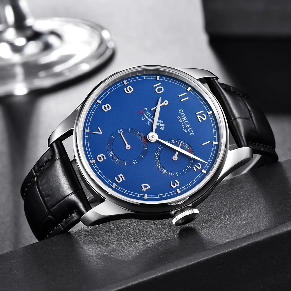 Corgeut 42mm Watch men seagull automatic mechanical wristwatch Power Reserve date waterproof 316L Stainless steel mens watch
Corgeut 42mm Watch men seagull automatic mechanical wristwatch Power Reserve date waterproof 316L Stainless steel mens watch