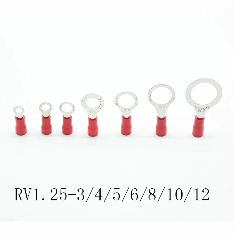 50 шт. красный RV1.25 3 4 5 на возраст 6 8 10 12 лет кольцо соединителя провода