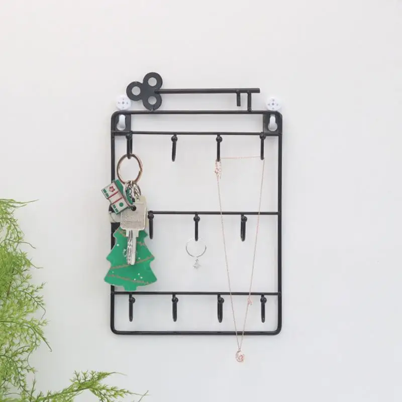 Modern Style Creative Iron Wall Mounted 11 Hangers Hooks Key Holder Coat Hat Storage Rack Home Decoration Organizer Holder
Modern Style Creative Iron Wall Mounted 11 Hangers Hooks Key Holder Coat Hat Storage Rack Home Decoration Organizer Holder