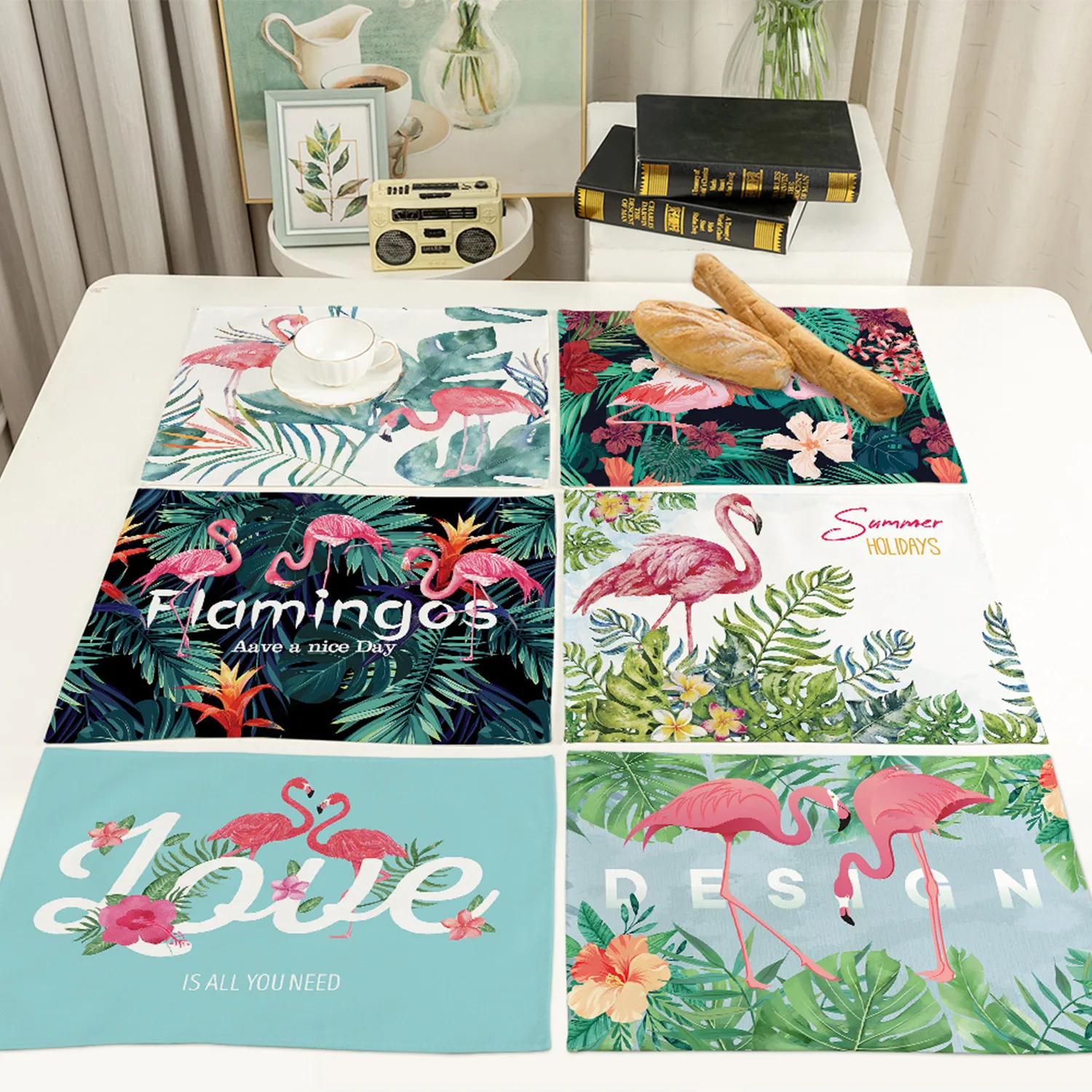 42x32 cm flamingo printing cotton linen cushion non-slip insulation placemat coaster table mat home decoration
42x32 cm flamingo printing cotton linen cushion non-slip insulation placemat coaster table mat home decoration