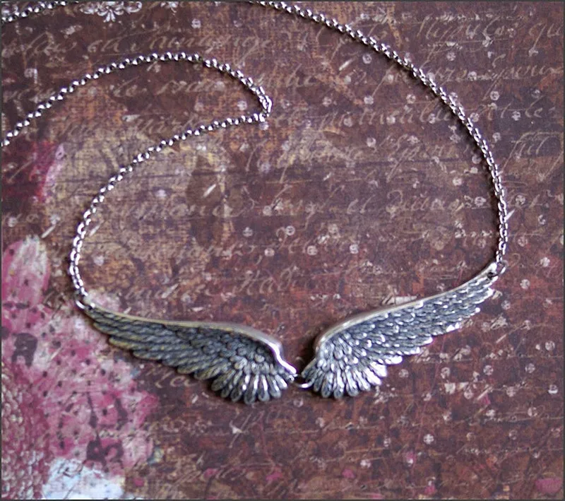 Женское винтажное ожерелье с подвеской Крылья Ангела | Украшения и аксессуары