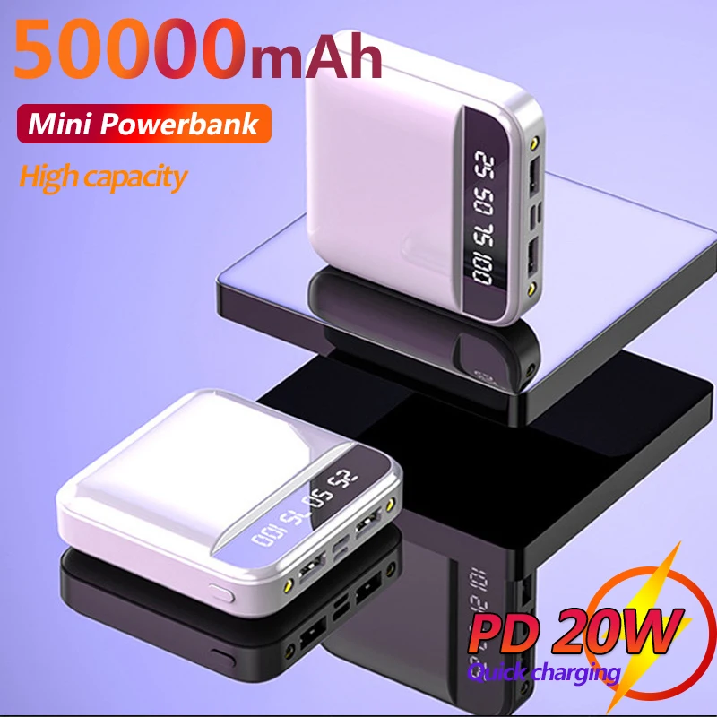 50000mAh Mini Power Bank Emergency Backup Portable External Battery Charger Digital Display 2 USB with Flashlight
50000mAh Mini Power Bank Emergency Backup Portable External Battery Charger Digital Display 2 USB with Flashlight