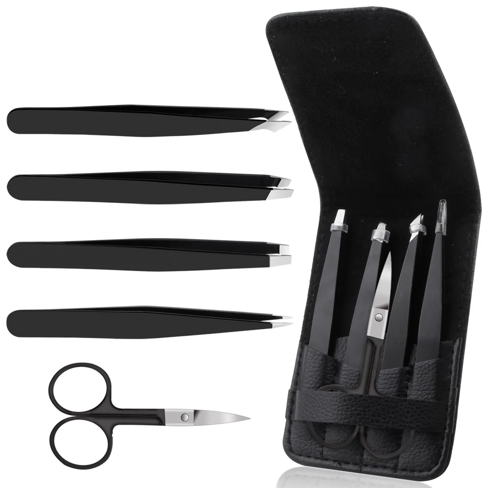NEW 5Pcs Professional Eyebrow Tweezers Set Stainless Steel Eye Lashes Extension Vacuum Hair Brow Scissors Makeup Eyebrow Tools
NEW 5Pcs Professional Eyebrow Tweezers Set Stainless Steel Eye Lashes Extension Vacuum Hair Brow Scissors Makeup Eyebrow Tools
