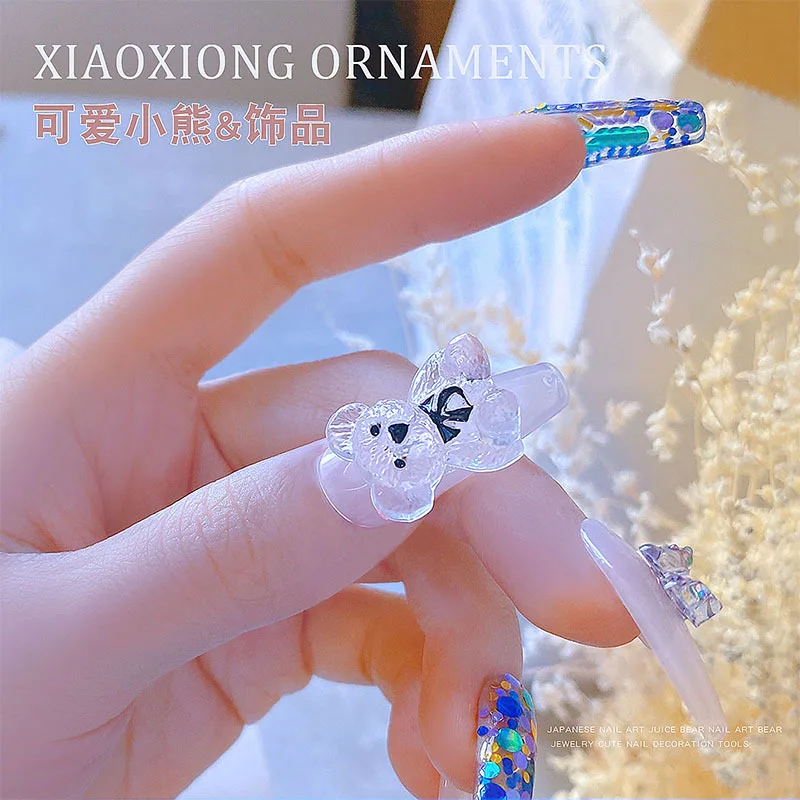 Summer Jelly Color Bear Nail Decorations Cute Nail Art Decorations Bear Jewelry Nail Drill Decoration Nail Accesoires
Summer Jelly Color Bear Nail Decorations Cute Nail Art Decorations Bear Jewelry Nail Drill Decoration Nail Accesoires