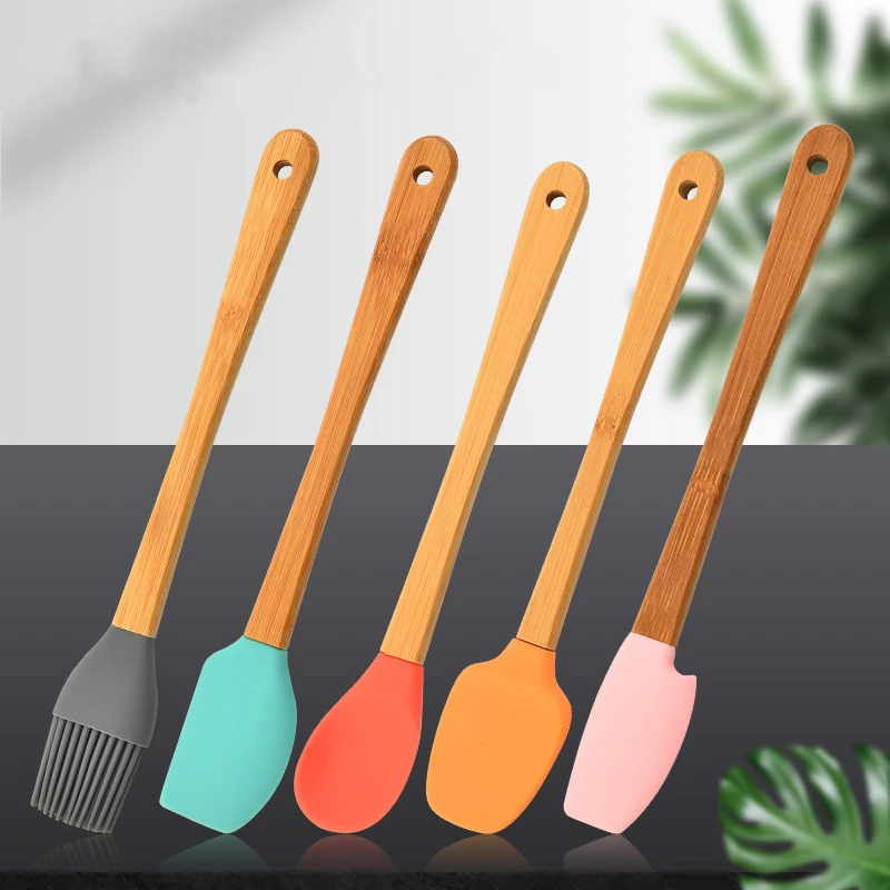 5Pcs Silicone Spatula Set Non-Stick Barbeque Oil Brushes Cake Cream Mixer Scraper Heat Resistant Kitchen Pastry Baking Tools
5Pcs Silicone Spatula Set Non-Stick Barbeque Oil Brushes Cake Cream Mixer Scraper Heat Resistant Kitchen Pastry Baking Tools