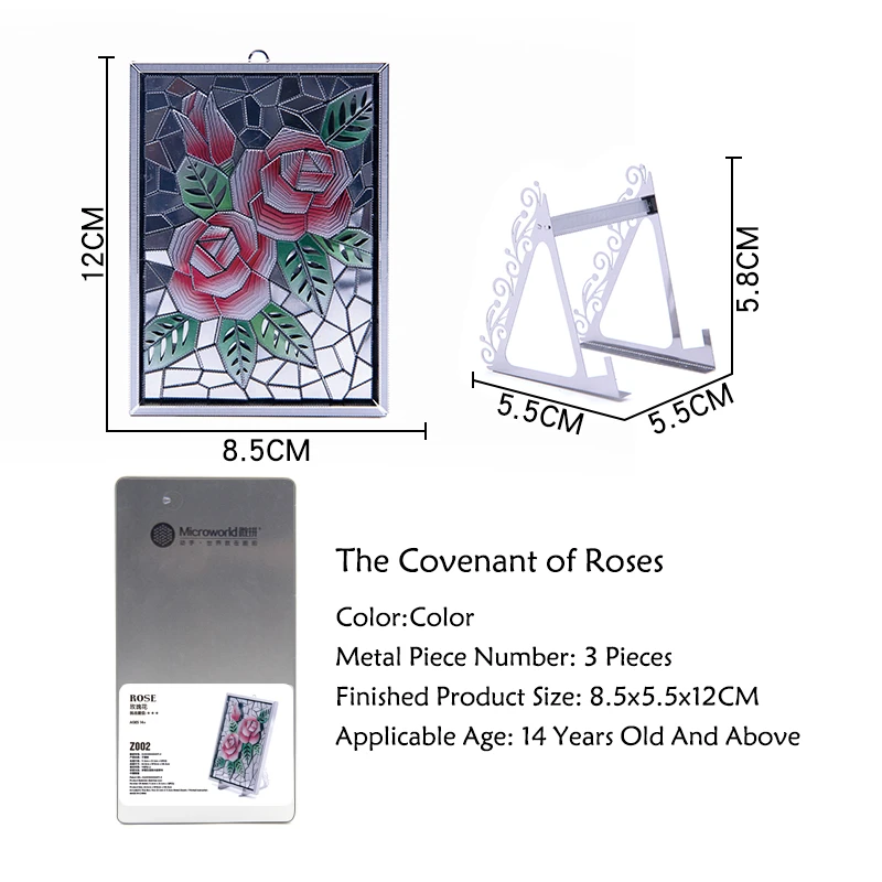 3D Metal Puzzle The Covenant of Roses 3 Pcs Metal DIY Jigsaw for Adults Educational Collection Toys Home Decor Gifts
3D Metal Puzzle The Covenant of Roses 3 Pcs Metal DIY Jigsaw for Adults Educational Collection Toys Home Decor Gifts