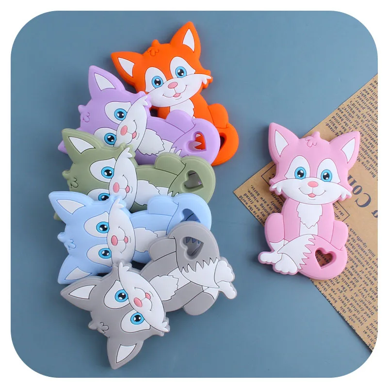 BPA Free Silicone Baby Teether Teething Toy Fox Teether For Teeth DIY Pacifier Clips Accessories Newborn Sensory Toy Shower Gift
BPA Free Silicone Baby Teether Teething Toy Fox Teether For Teeth DIY Pacifier Clips Accessories Newborn Sensory Toy Shower Gift