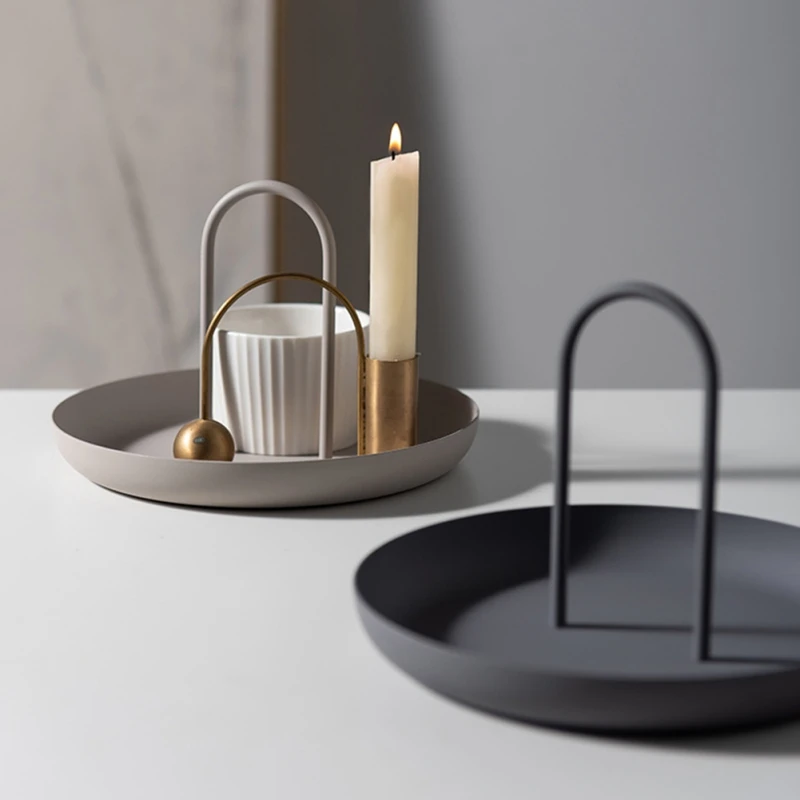 Desktop Storage Tray Nordic Plastic Round Jewelry Trays Living Room Kitchen Table Meal Snack Tray Plate with Handle Home Decor
Desktop Storage Tray Nordic Plastic Round Jewelry Trays Living Room Kitchen Table Meal Snack Tray Plate with Handle Home Decor
