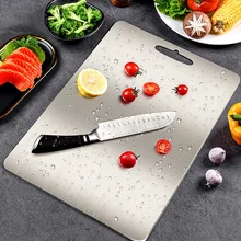 304 Stainless Steel Chopping Board Double-sided Thickened Rectangular Heavy Duty Cutting Board For Kitchen Kneading Dough Board