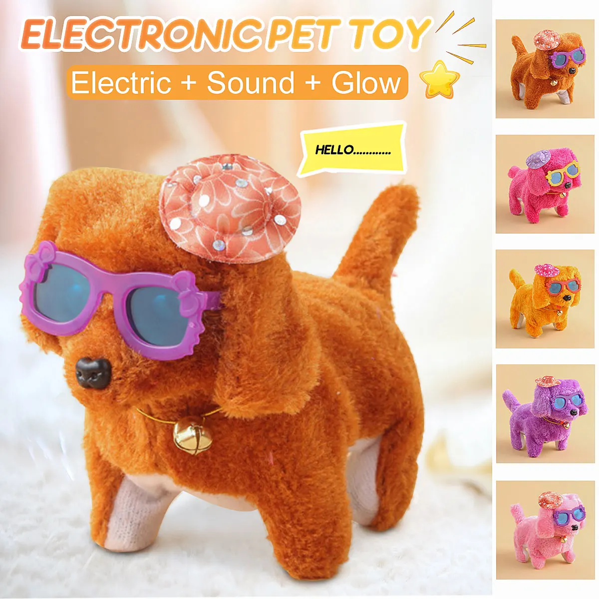 Electronic Dogs Pet Dog Toy Interactive Electronic Pets Robot Doll For Children Plastic+Villi can Move Forward and Backward Toys
Electronic Dogs Pet Dog Toy Interactive Electronic Pets Robot Doll For Children Plastic+Villi can Move Forward and Backward Toys