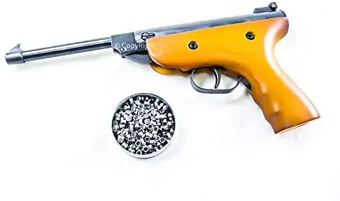 Isaazon 5.5Mm 22 Caliber Pistol Air Gun 7.5 Joule Energy Real Wood with 250 Pieces of Metal Decorative Plate Bar Decoration
Isaazon 5.5Mm 22 Caliber Pistol Air Gun 7.5 Joule Energy Real Wood with 250 Pieces of Metal Decorative Plate Bar Decoration