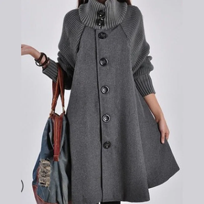 2021 winter new plus size women's mid-length loose woolen coat cloak woolen windbreaker jacket
2021 winter new plus size women's mid-length loose woolen coat cloak woolen windbreaker jacket