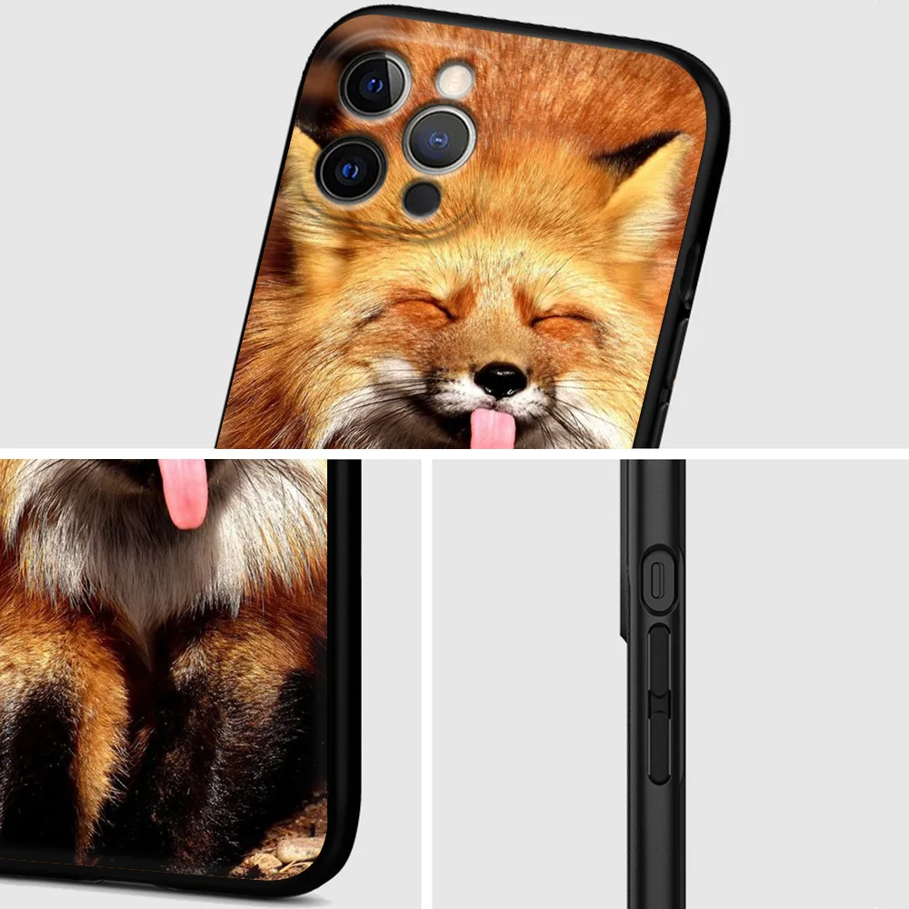 Милый мультяшный чехол для телефона с изображением животных лисы iPhone 13 12 11 Pro MAX XR X