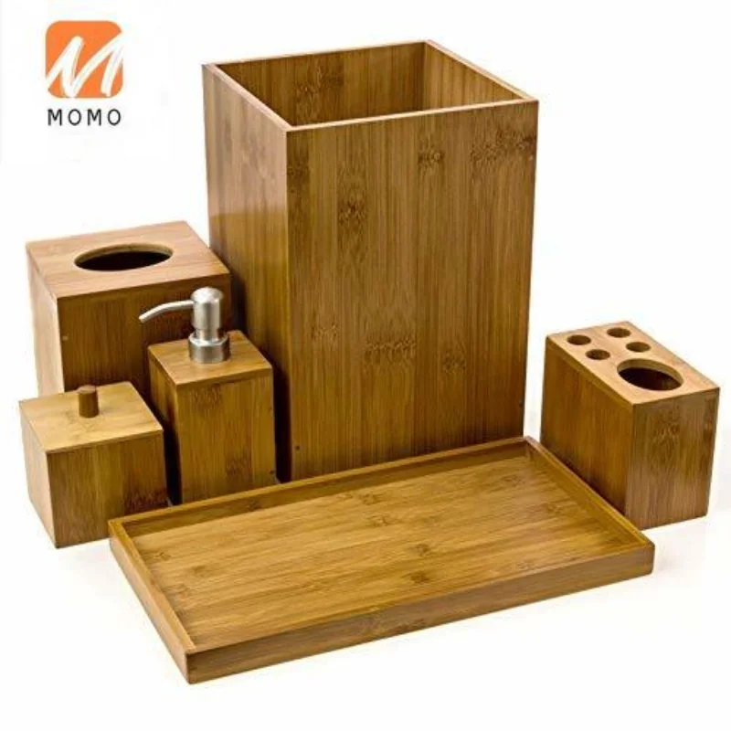6 pcs hotel mordern wooden washroom toilet accessories bamboo bathroom accessories set 
6 pcs hotel mordern wooden washroom toilet accessories bamboo bathroom accessories set