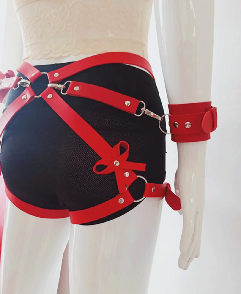 

BOYSWE Women Harness Garter Punk Belt Lingerie Belts Stockings Thigh Body Bondage Leather Leg Harness Belts Bdam Suspender