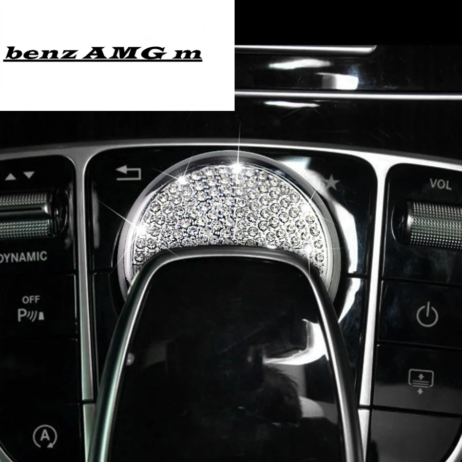 

Styling Crystal Multimedia Knob Cover Adjustment Button Trim for Mercedes Benz C Class W205 GLC200 X253 E Class W213 E300L E200L