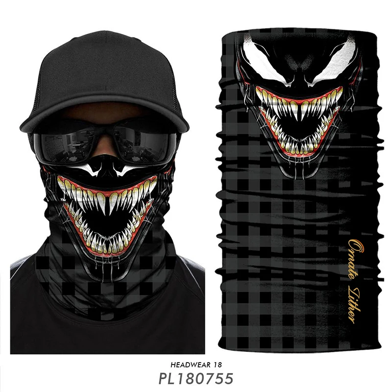 Бандана с 3D Веном маска армейский Военный шейный платок клетчатый Мужская