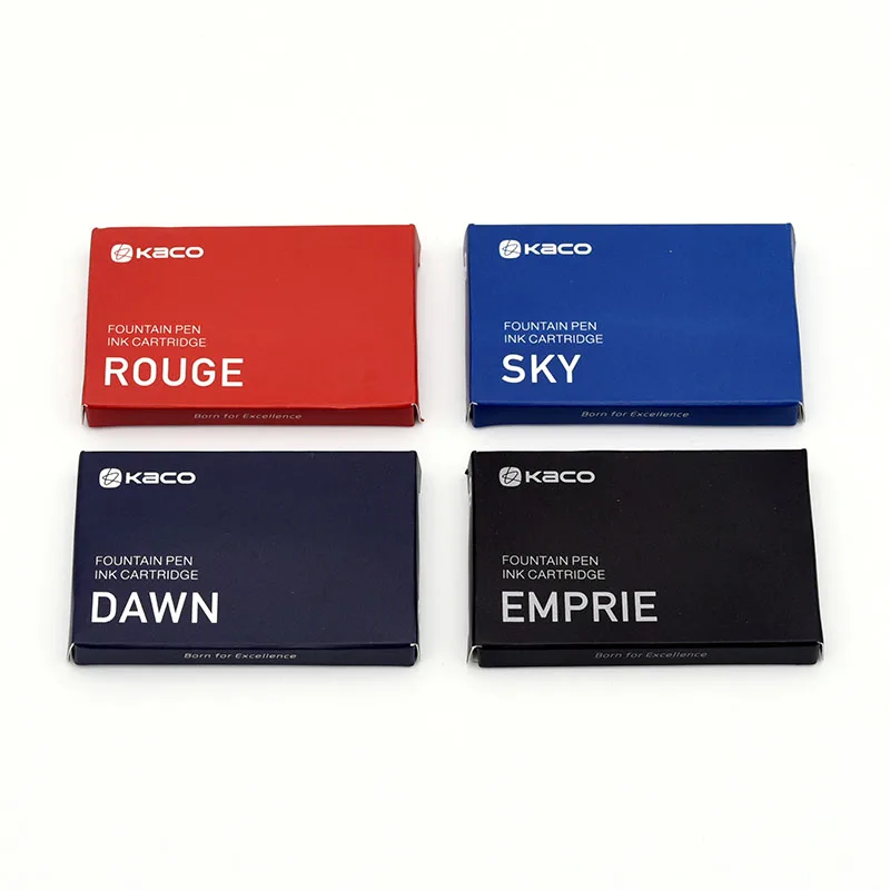 Kaco 6pcs Long Ink Cartridge Large Capacity Black Blue Dark-blue Red Fountain Pen Ink Cartridges 1 Box Office Supplies
Kaco 6pcs Long Ink Cartridge Large Capacity Black Blue Dark-blue Red Fountain Pen Ink Cartridges 1 Box Office Supplies