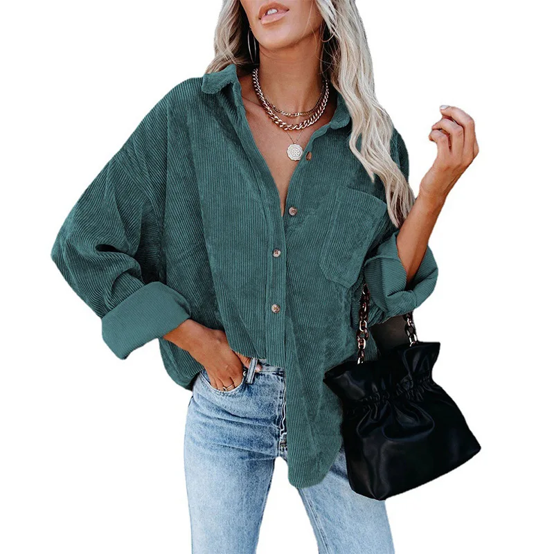 2021Corduroy Shirts Women Tops Solid Blouses Female Long Sleeve Spring Autumn Ladies Shirts Loose Boyfriend Style Vintage Blouse
2021Corduroy Shirts Women Tops Solid Blouses Female Long Sleeve Spring Autumn Ladies Shirts Loose Boyfriend Style Vintage Blouse