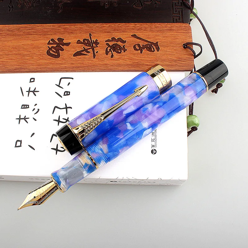 Перьевая ручка Jinhao Centennial 100 18KGP с золотым наконечником 0 7 мм акриловая со стрелкой