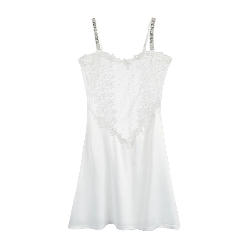 New Women's Pajamas Strapless Women's Pajamas Sexy Satin Lace Dress Adjustable Edge Soft And Comfortable Fabric Home Clothes
New Women's Pajamas Strapless Women's Pajamas Sexy Satin Lace Dress Adjustable Edge Soft And Comfortable Fabric Home Clothes