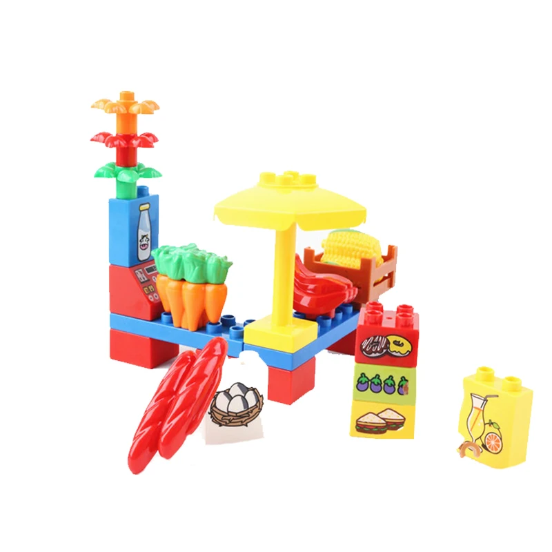 Kids Blocks Toys Construction Diy Large Particle Building Blocks Supermarket Scene Compatible with Education Toys for Children
Kids Blocks Toys Construction Diy Large Particle Building Blocks Supermarket Scene Compatible with Education Toys for Children