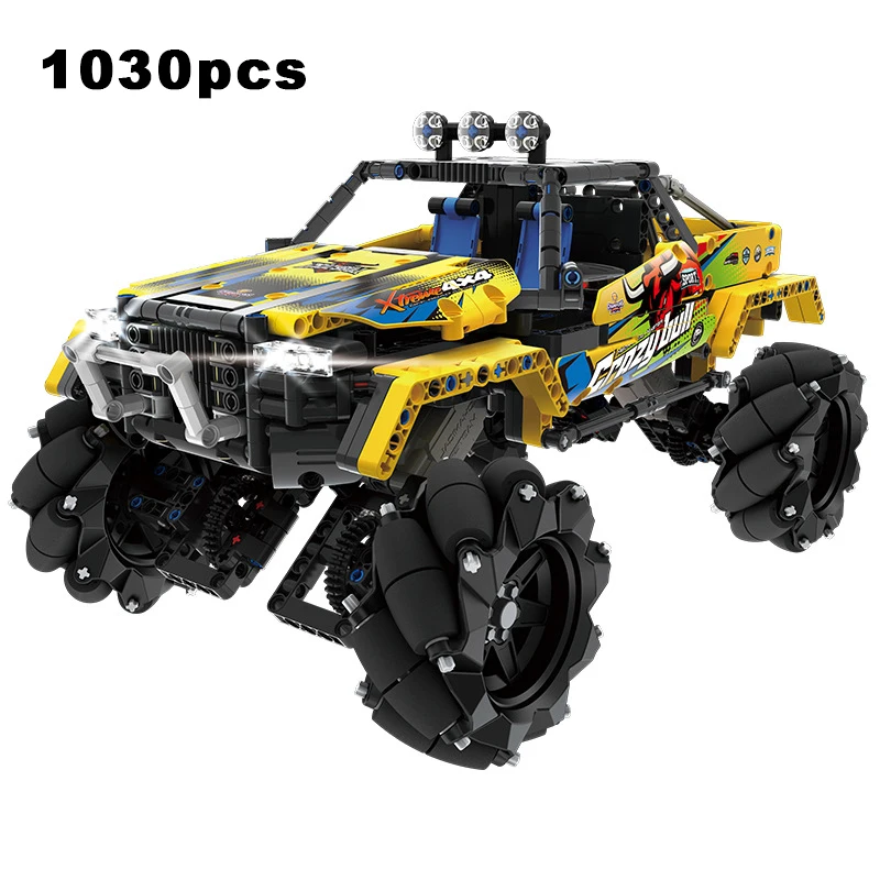 1030PCS Off-Road Motor Power Car Remote Control Drift Vehicle Building Blocks Technic Bricks Mecanum Wheels Children Gifts Toys
1030PCS Off-Road Motor Power Car Remote Control Drift Vehicle Building Blocks Technic Bricks Mecanum Wheels Children Gifts Toys