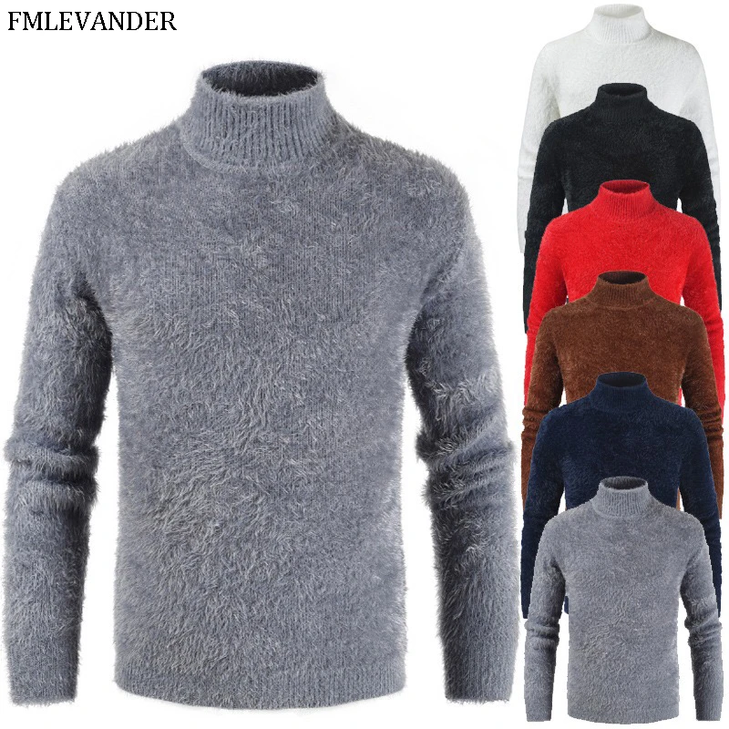 2019 New Autumn Winter Men's Turtleneck Elastic Thick Solid Color Soft Furry Sweater Men's Slim Fit Knitted Pullovers
2019 New Autumn Winter Men's Turtleneck Elastic Thick Solid Color Soft Furry Sweater Men's Slim Fit Knitted Pullovers