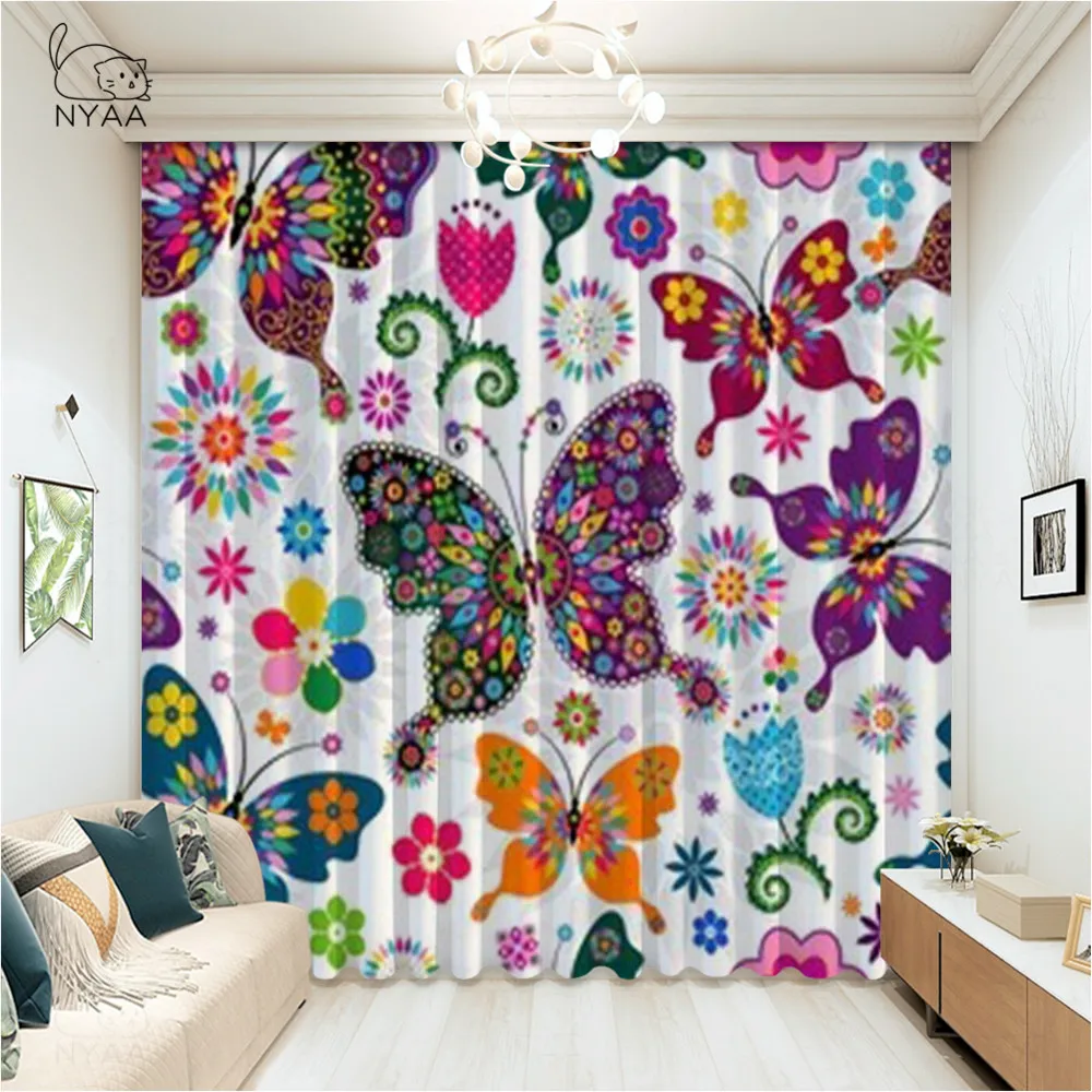 Butterfly And Flower Floral Window Curtains Dark Window Blinds Living Room Kitchen Fabric Kids Curtain Ultra-thin Micro Shading
Butterfly And Flower Floral Window Curtains Dark Window Blinds Living Room Kitchen Fabric Kids Curtain Ultra-thin Micro Shading