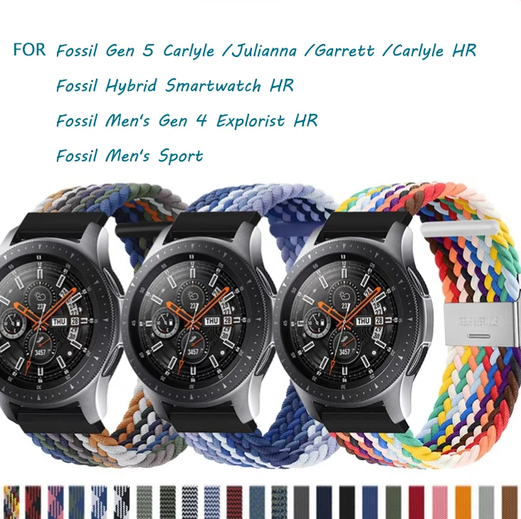 Strap For Fossil Gen 5 6 44mm Carlyle HR Julianna Garrett Hybrid Smartwatch Men's Gen 4 Explorist HR Nylon Durable Watch Band
Strap For Fossil Gen 5 6 44mm Carlyle HR Julianna Garrett Hybrid Smartwatch Men's Gen 4 Explorist HR Nylon Durable Watch Band