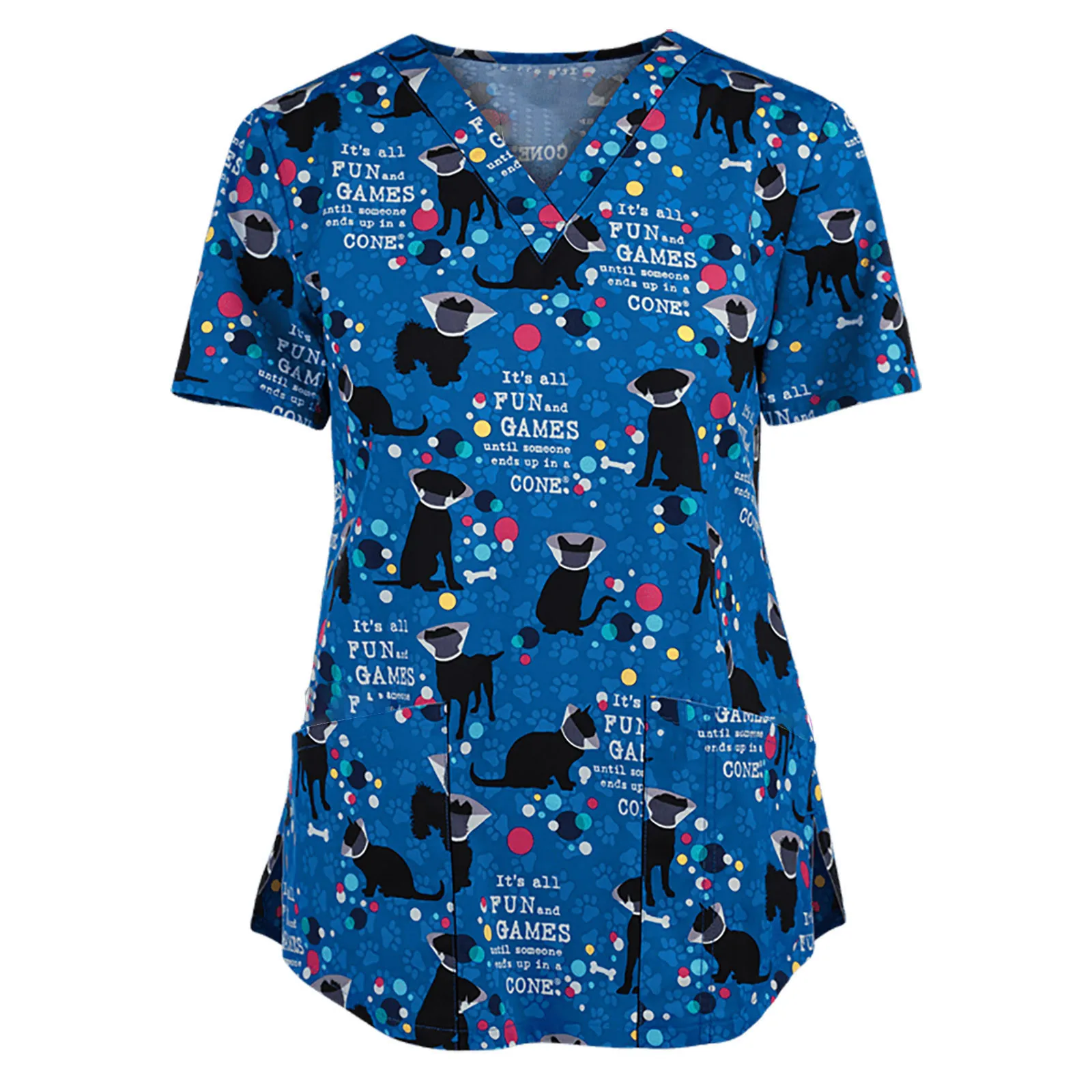 Women Short Sleeve Nurse Uniformes Cartoon Print Scrubs Top Pet Shop Beauty Salon Spa Working Clothes Nursing Overalls A40
Women Short Sleeve Nurse Uniformes Cartoon Print Scrubs Top Pet Shop Beauty Salon Spa Working Clothes Nursing Overalls A40