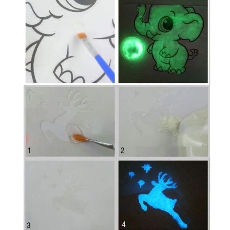 

12Color 40g Luminous Resin Pigment Kit Glow In the Dark Powder Pigment Kit Craft K9FA