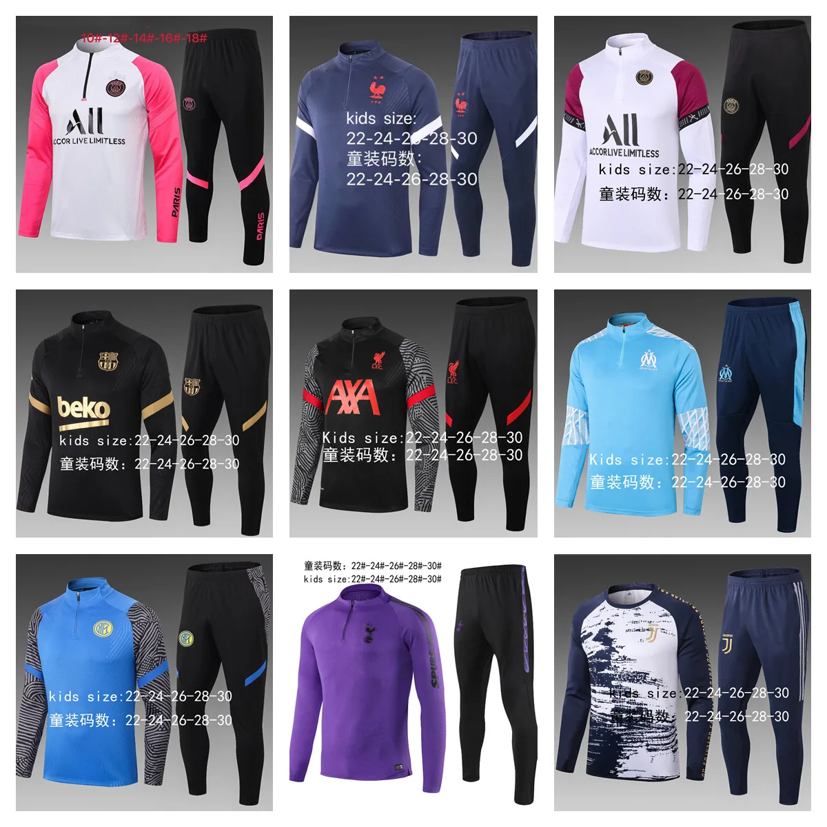 Tuta da calcio per bambini con cerniera PSG Survetement tuta da calcio 2122 Maillot De Foot tuta da allenamento per bambini pant
Tuta da calcio per bambini con cerniera PSG Survetement tuta da calcio 2122 Maillot De Foot tuta da allenamento per bambini pant