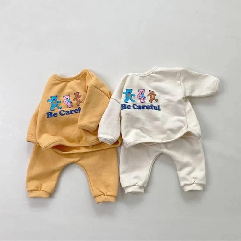 

Korean Baby Clothing Sets Autumn Toddler Boy Girl Cute Little Bear Sweatshirt + Pants 2pcs Sets Sport Suit Infant Clothes Set