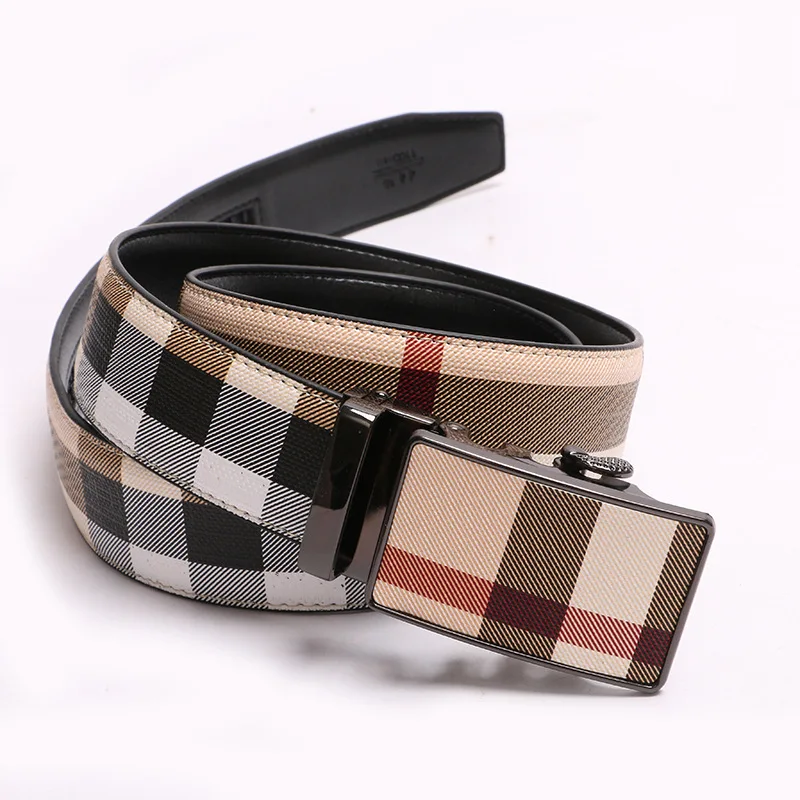 New Fashion Designer Unisex Belt Fabric Real Cowhide Plaid Automatic Buckle Belt Business Jeans Fashion Belt
New Fashion Designer Unisex Belt Fabric Real Cowhide Plaid Automatic Buckle Belt Business Jeans Fashion Belt