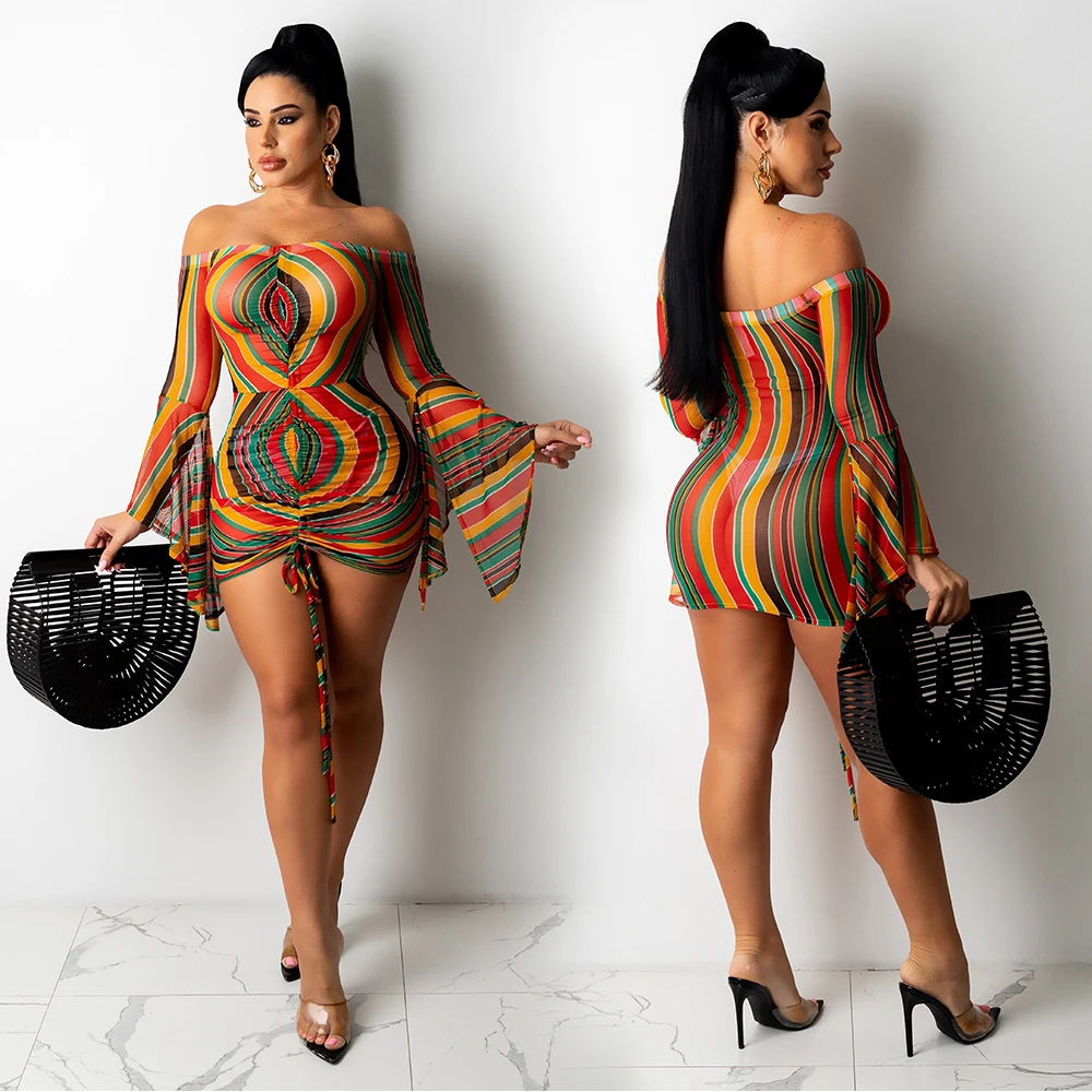 Y8040 Autumn Tie-Dye Printed Drawstring Drawstring Wrap Dress Women's Strapless Long Trumpet Sleeve Sheath Dress Retro Open Back
Y8040 Autumn Tie-Dye Printed Drawstring Drawstring Wrap Dress Women's Strapless Long Trumpet Sleeve Sheath Dress Retro Open Back
