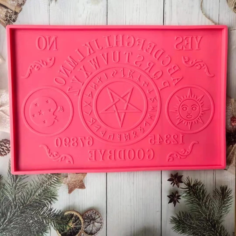 Oujia Board Planchette Divination Large Tray Resin Silicone Molds Agate Tray Serving Board Fruit Tray Resin Molds Crafts D55D
Oujia Board Planchette Divination Large Tray Resin Silicone Molds Agate Tray Serving Board Fruit Tray Resin Molds Crafts D55D