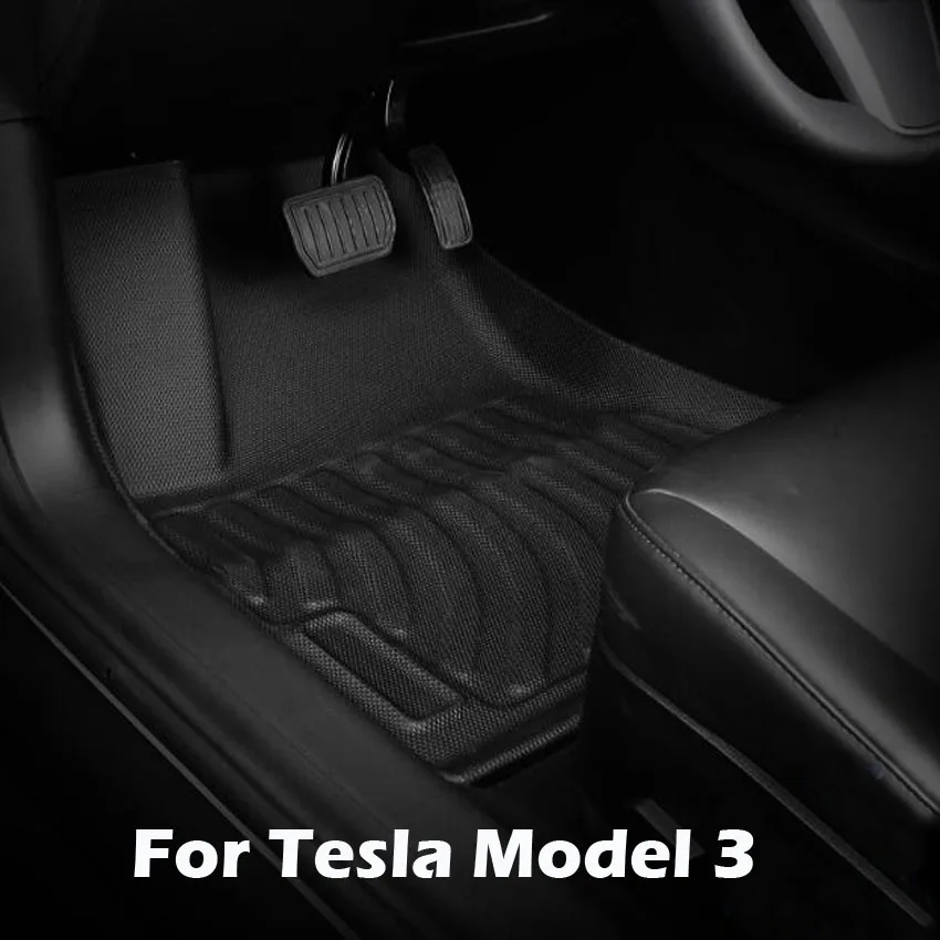 Резиновый TPE полное окружение коврик для ног Tesla модель 3 напольный автомобильный